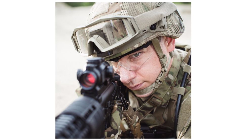 Revision Stingerhawk Eyewear Military Kit, Clear/Solar Lens, Black Frame, Large, 4-0152-0044