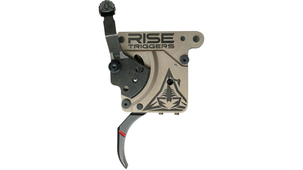 RISE Armament Reliant Pro Rem 700 Drop-In Trigger, Curved Blade, FDE/Black, RA-735-C