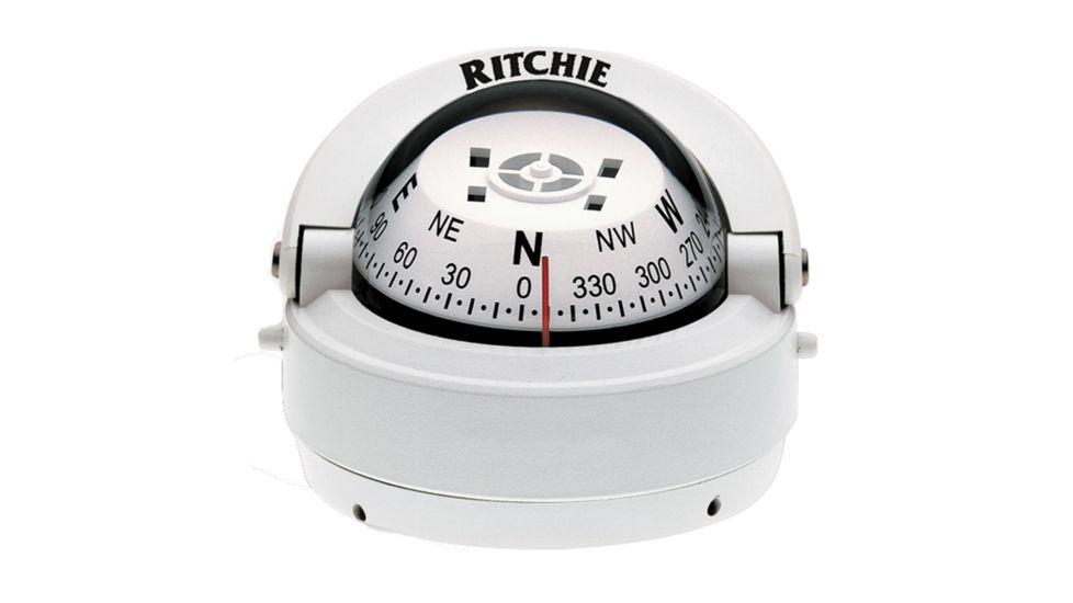 Ritchie S-53W Explorer Compass - Surface Mount - White 36540