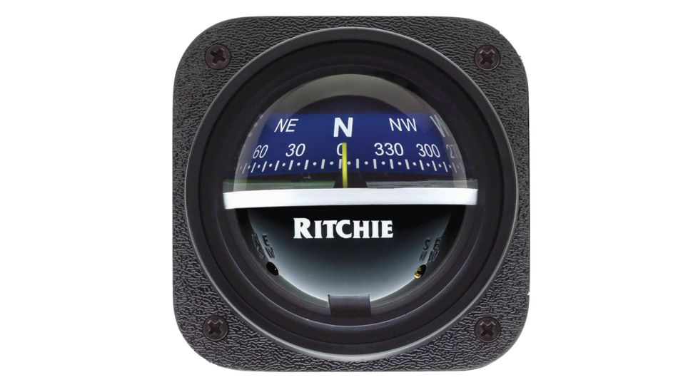 Ritchie V-537B Explorer Compass - Bulkhead Mount - Blue Dial 36537