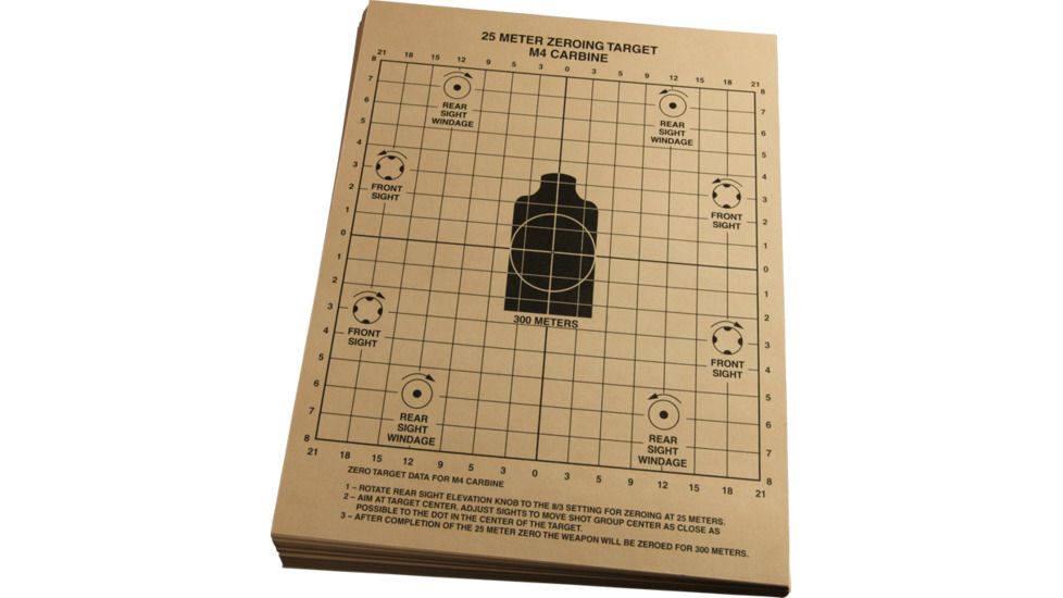 Rite in the Rain 25 METER ZEROING TARGET, Tan, 8 1/2 x 11 9125