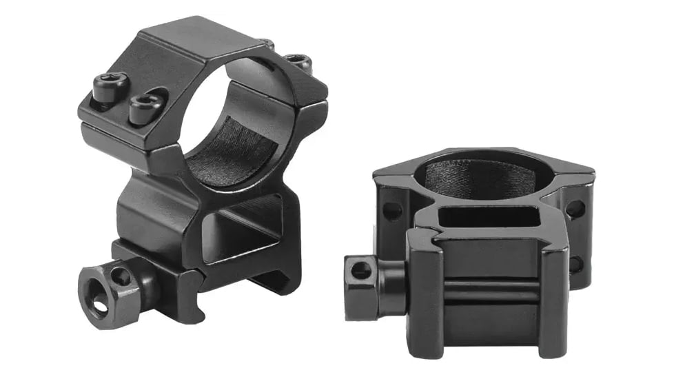 Riton Optics 1in Riflescope Rings, 18mm, Set of 2, Black, High, X1H