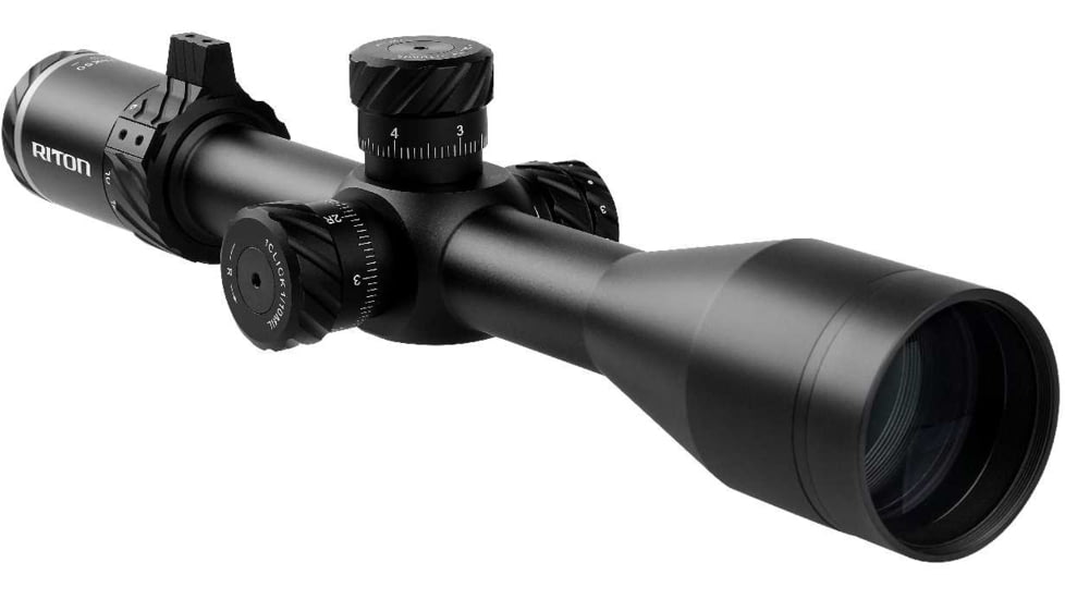 Riton Optics 3 Primal 3-18x50mm Rifle Scope, 30mm Tube, First Focal Plane, LRH Illuminated, Mil Rad, Black, 3P318LFI23