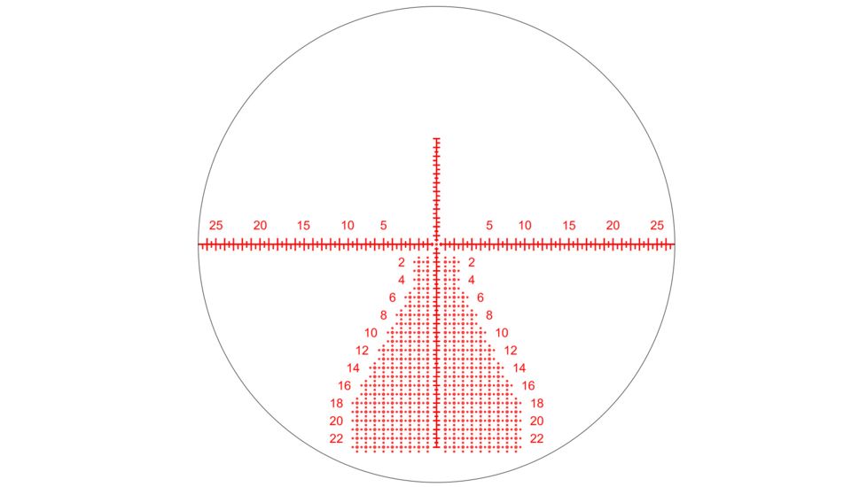 Riton Optics X5 Conquer Rifle Scope, 5-25x50mm, 34mm Tube, First Focal Plane, BAF Reticle, MOA Adjustment, Anodized, Black, Red, 5C525AFI