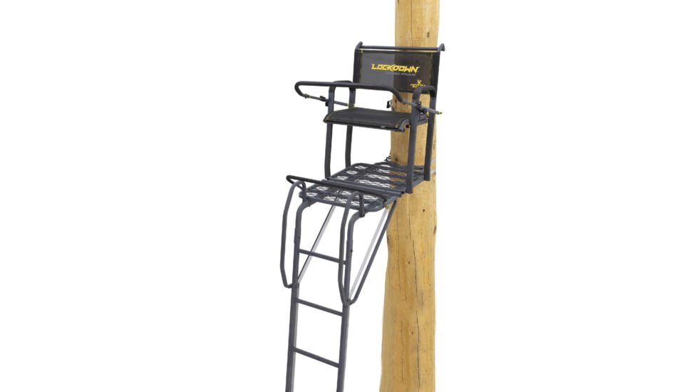 Rivers Edge Treestands Lockdown Wide 1-Man Treestand, Black, 811603010170