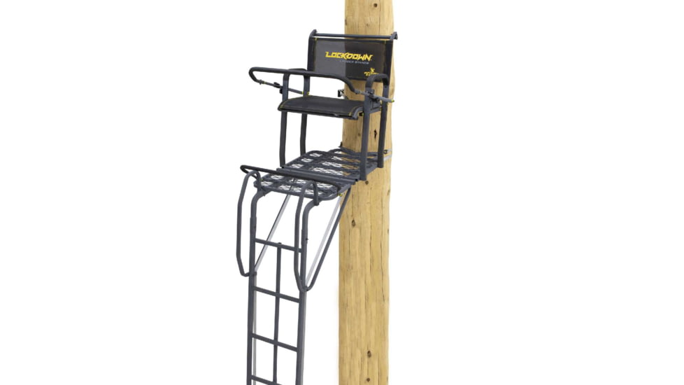 Rivers Edge Treestands Lockdown 21ft Wide 1-Man Treestand, Black, 811603010163