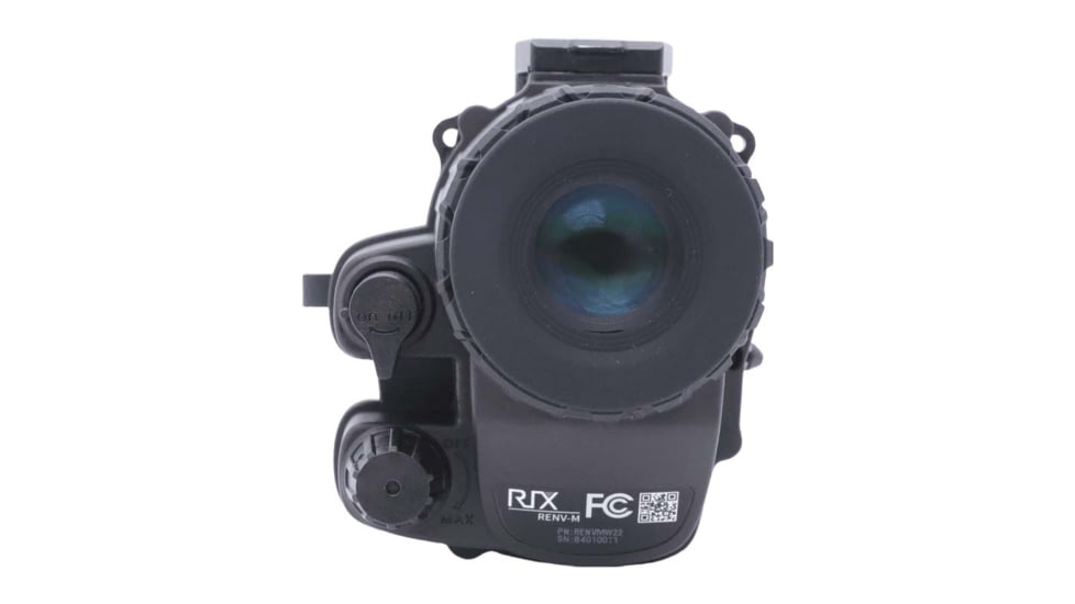 RIX RENV-M 1x25mm Enhanced Night Vision Monocular, with white tubes 1400 FOM, Black, Small, RENVMW14