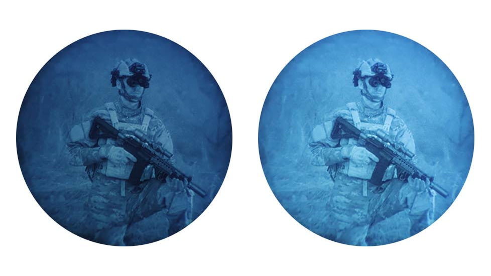 RIX RNV-14 1x25mm Night Vision Monocula rwith White Tubes 1800 FOM, Black, Small, RNV14W18