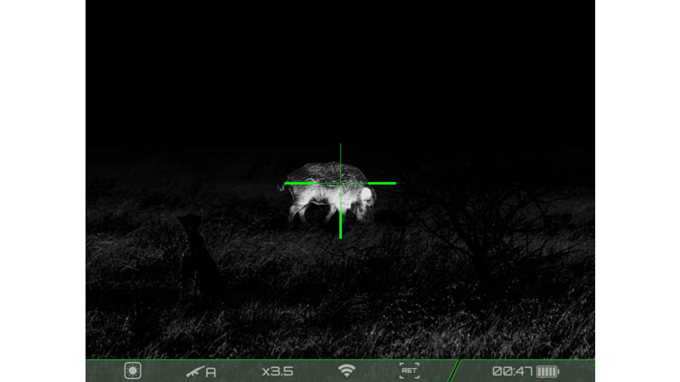 RIX STORM S2R 3.5x25mm Thermal Imaging Rifle Scope, 50Hz, 256x192, Black, RIX STORM S2R