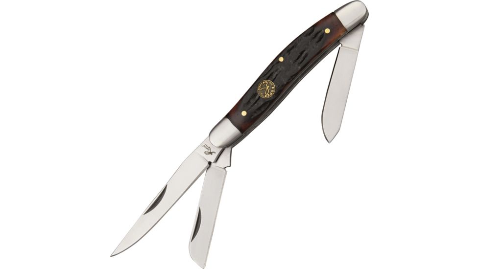 Roper Knives Stockman Chaparrel Wood Handle Folding Knife RP0001CBB