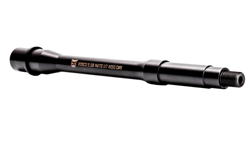 Rosco Manufacturing Bloodline 5.56 NATO Barrel, M4, 10.5in, Carbine, 1-7 Twist, 1/2x28 Thread, Nitride, Black, BL-105-M4-556-7-C