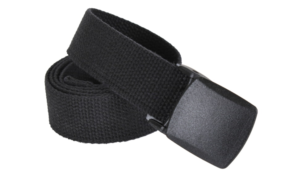 Rothco 54 Inch Military Plastic Buckle Web Belt, Black, 4963