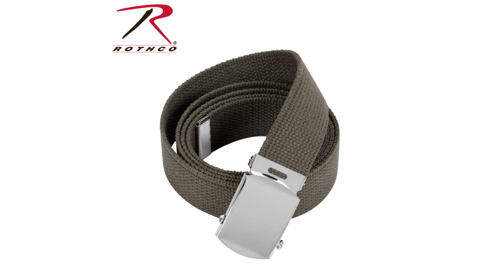 Rothco 44 Inch Military Web Belts, Chrome, Olive Drab, 4177-Chrome-OliveDrab