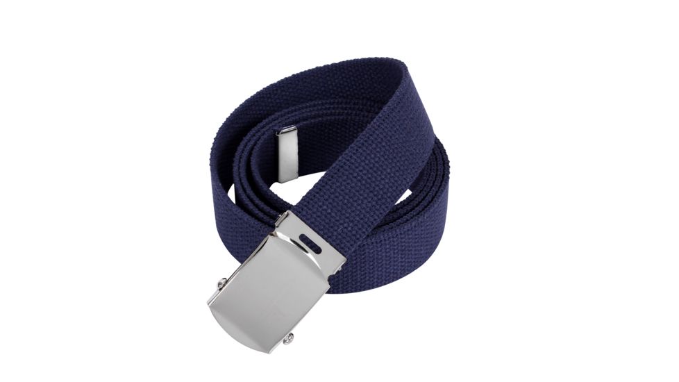 Rothco 44 Inch Military Web Belts, Chrome, Navy Blue, 4177-Chrome-NavyBlue