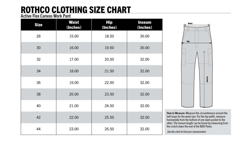 Rothco Active Flex Canvas Work Pant, Work Brown, 30, 62081-WorkBrown-30Wx30L