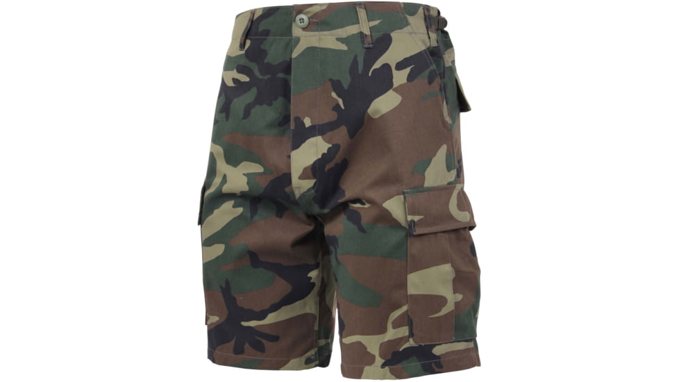 Rothco Camo BDU Shorts, Woodland Camo, Extra Small, 65212-WoodlandCamo-XS