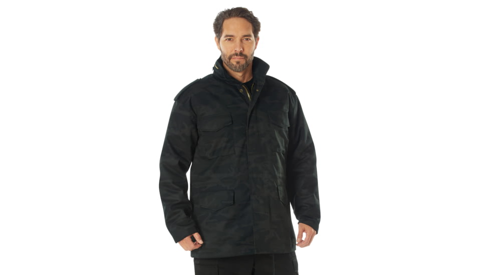 Rothco Camo M-65 Field Jacket - Men's, Midnight Black Camo, Extra Large, 12072-MidnightBlackCamo-XL