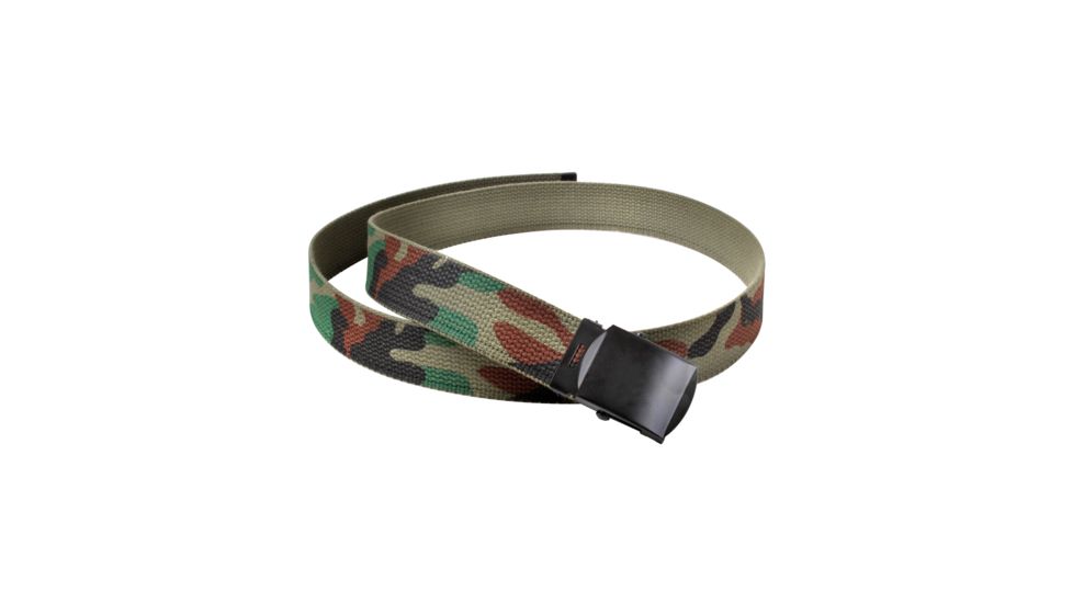 Rothco Camo Reversible Web Belt, Woodland Camo / Olive Drab, 44, 4178-WoodlandCamoOliveDrab-44Inches