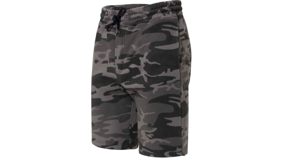 Rothco Camo &amp; Solid Color Sweatshorts - Mens, Black Camo, Small, 1785-BlackCamo-S