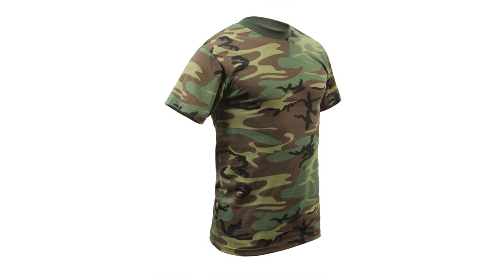 Rothco Childrens Woodland Camo Heavyweight T-Shirt, Extra Small, 7703-XS