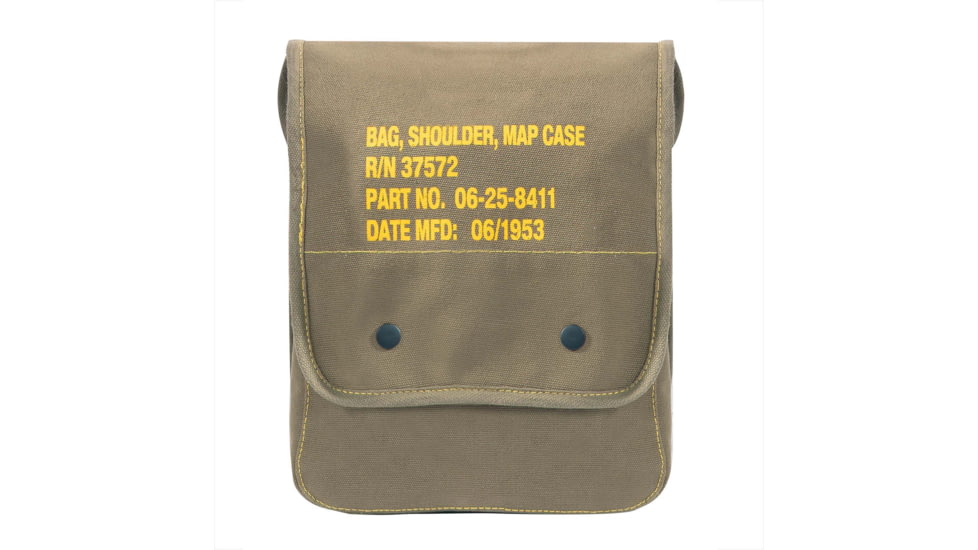 Rothco Canvas Map Case Shoulder Bag With Military Stencil, 57960