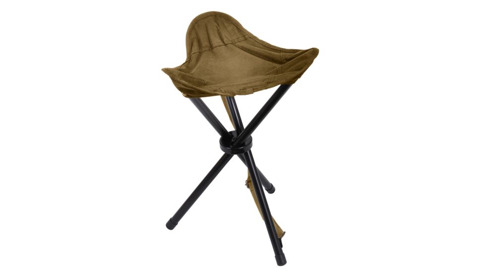 Rothco Collapsible Stool With Carry Strap, Coyote Brown, 4593-CoyoteBrown