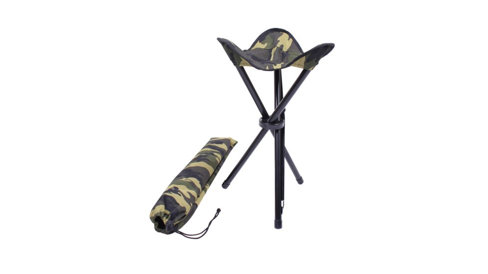 Rothco Collapsible Stool With Carry Strap, Woodland Camo, 4554-WoodlandCamo