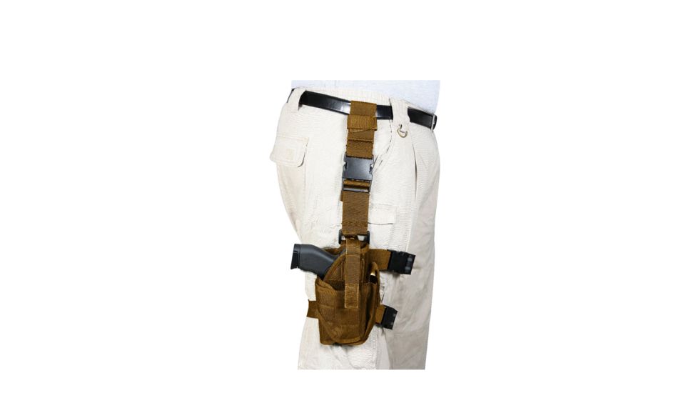 Rothco Deluxe Adjustable Drop Leg Tactical Holster, Coyote Brown, 10753-CoyoteBrown