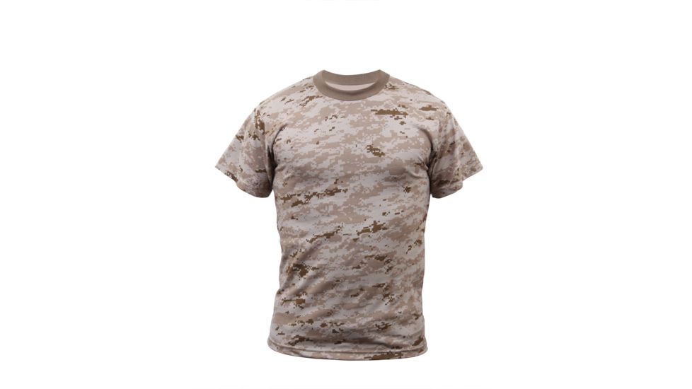 Rothco Digital Camo T-Shirt, Desert Digital Camo, Extra Small, 5295-DesertDigitalCamo-XS