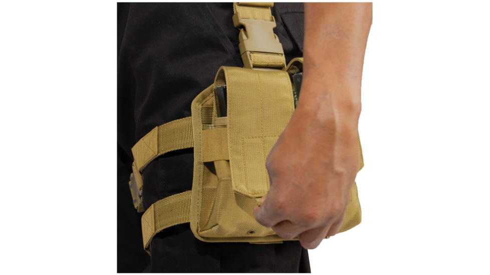 Rothco Drop Leg Double Mag Pouch, Coyote Brown, 10791-CoyoteBrown