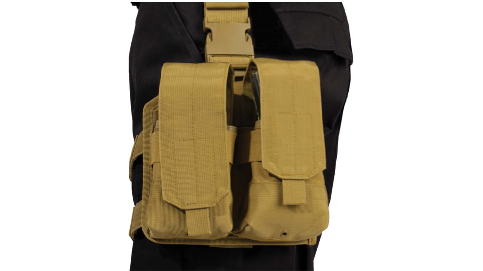 Rothco Drop Leg Double Mag Pouch, Coyote Brown, 10791-CoyoteBrown