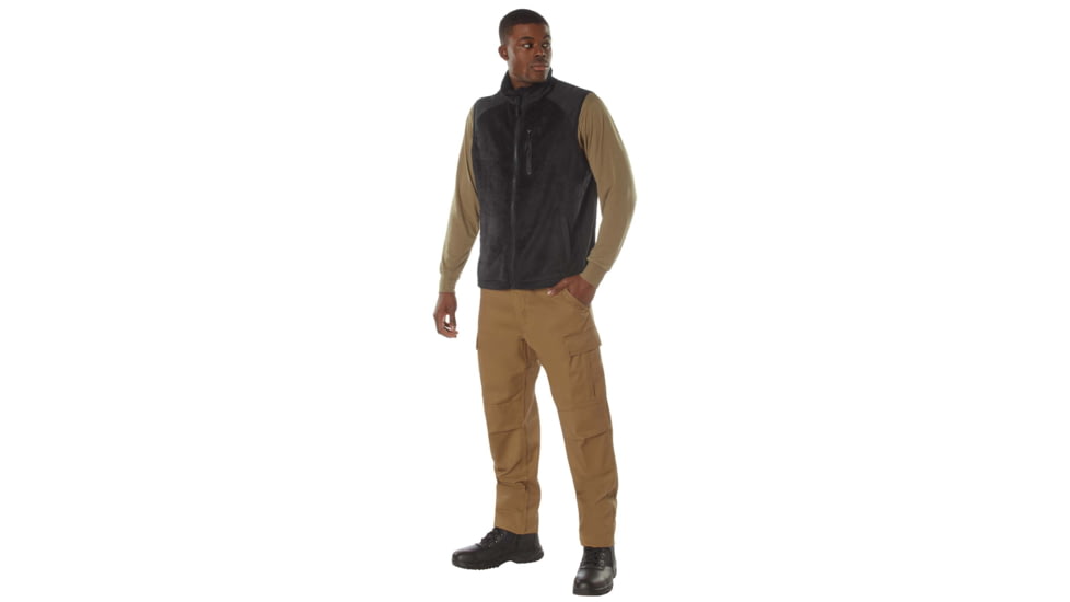 Rothco E.C.W.C.S. Fleece Vest - Men's, Black, Small, 613902039797