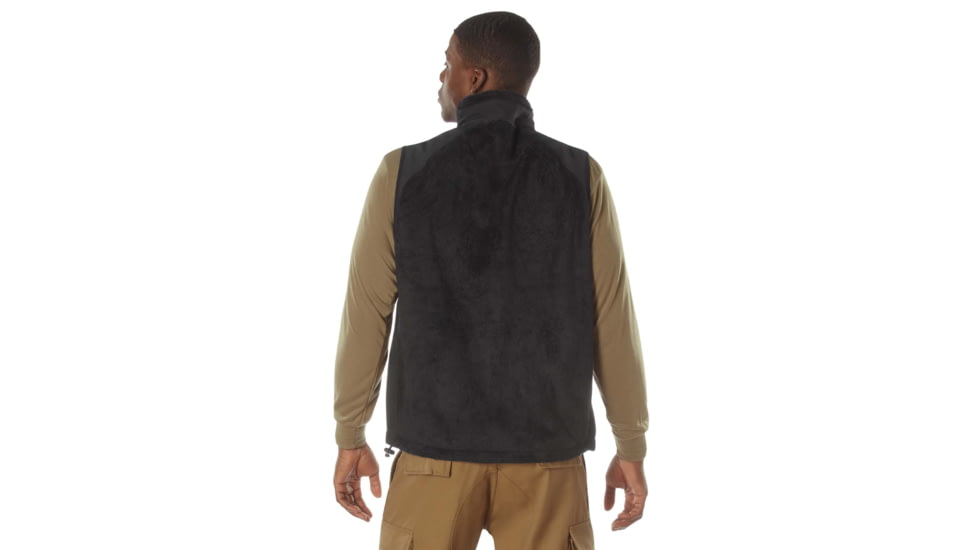 Rothco E.C.W.C.S. Fleece Vest, Black, Small, 613902039797