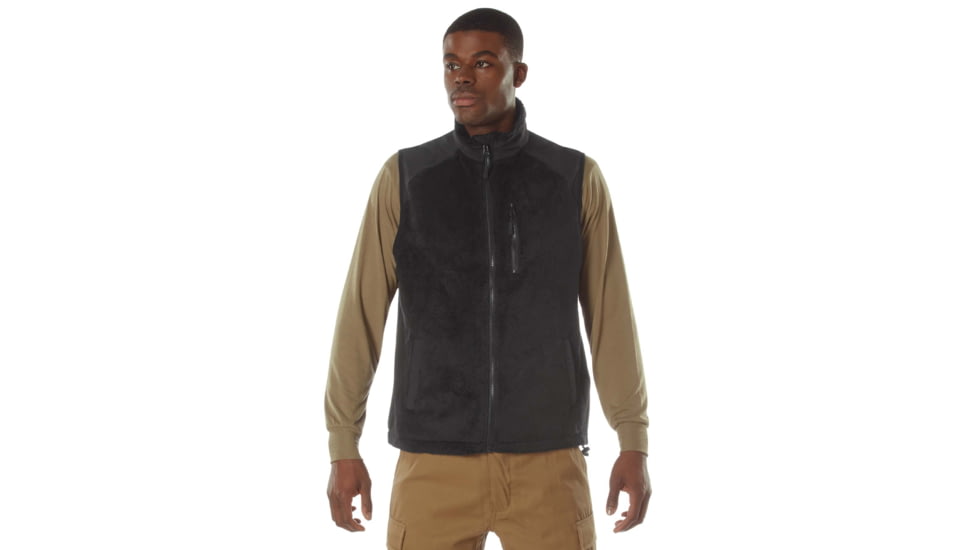 Rothco E.C.W.C.S. Fleece Vest, Black, Small, 613902039797