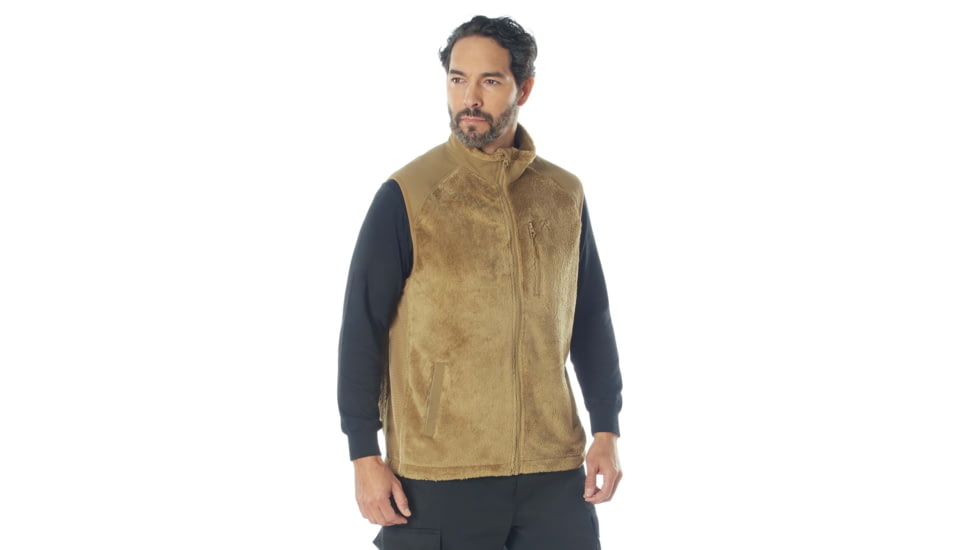 Rothco E.C.W.C.S. Fleece Vest, Coyote Brown, Medium, 613902039896
