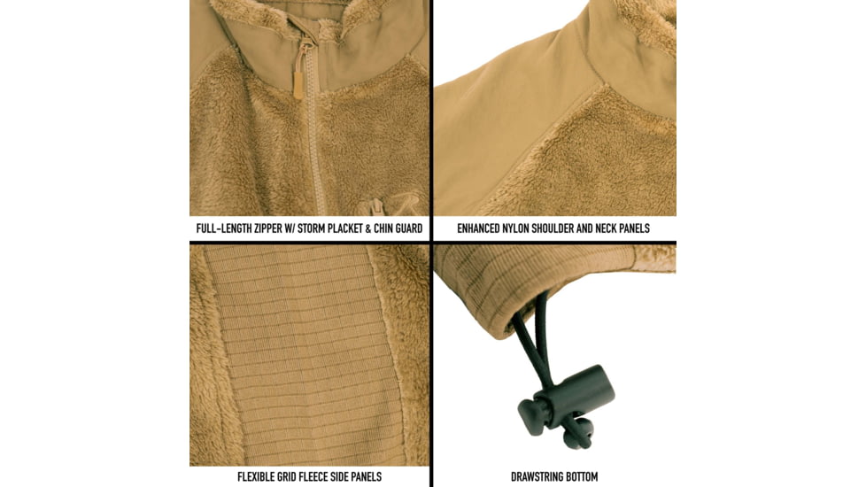Rothco E.C.W.C.S. Fleece Vest - Men's, Coyote Brown, Medium, 613902039896
