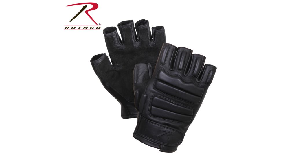 Rothco Fingerless Padded Tactical Gloves, Small, 2817-S