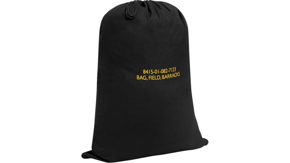 Rothco G.I. Type Canvas Barracks Bag, Black, 24 x 32 in, 26710-Black-24x32