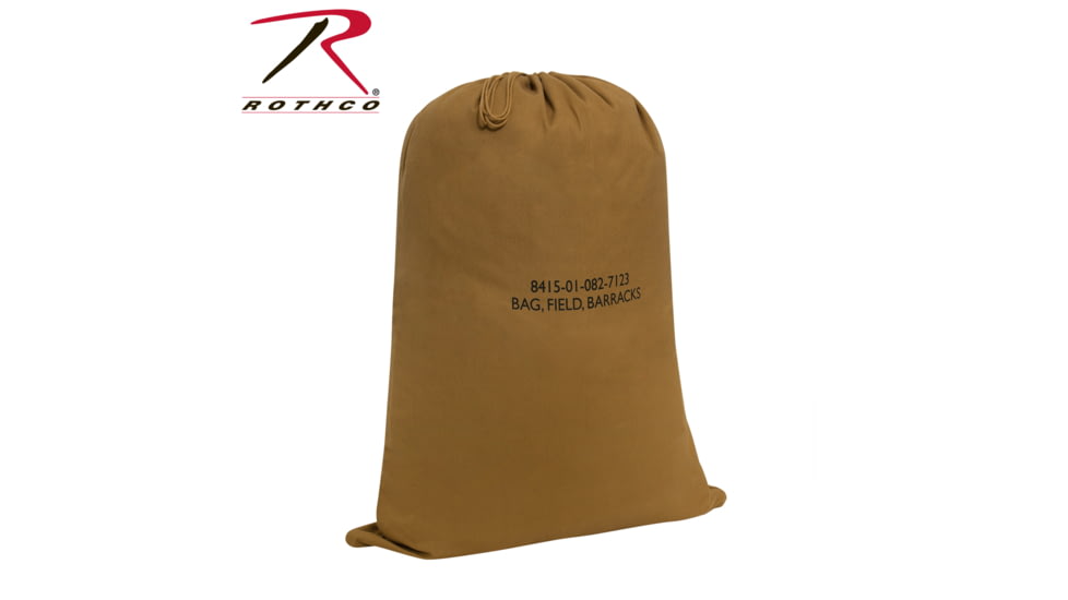 Rothco G.I. Type Canvas Barracks Bag, Coyote Brown, 2677-CoyoteBrown-30x40