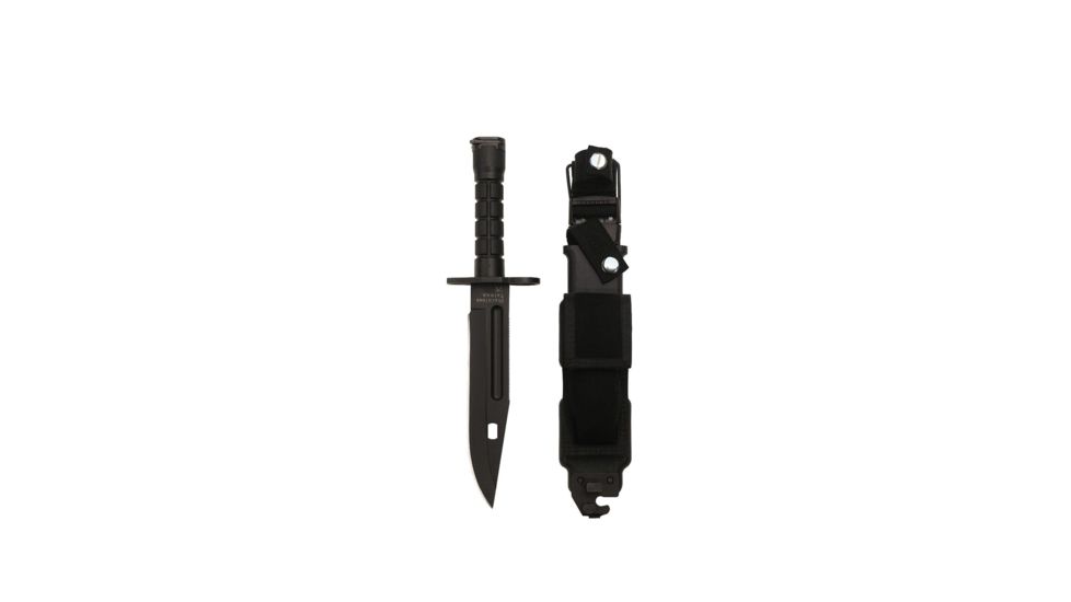Rothco G.I. Type M-9 Bayonet W/ Sheath, Black, 2135-Black
