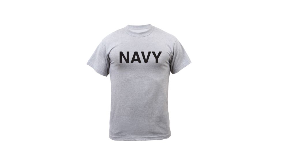 Rothco Grey Physical Training T-Shirt, Small, 60010-Navy-S