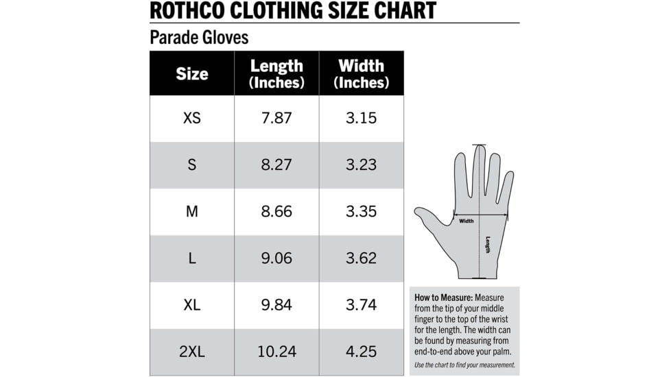 Rothco Gripper Dot Parade Gloves, White, S, 4411-Sm