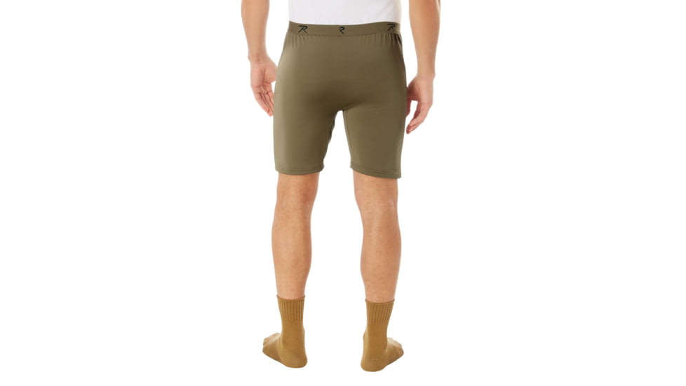 Rothco Long Length Moisture Wicking Performance Boxer Shorts, Coyote Brown, Small, 613902037809