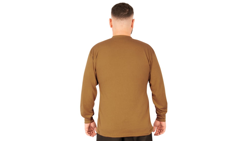 Rothco Long Sleeve Henley T-Shirt - Mens, Work Brown, 3XL, 21032-WorkBrown-3XL