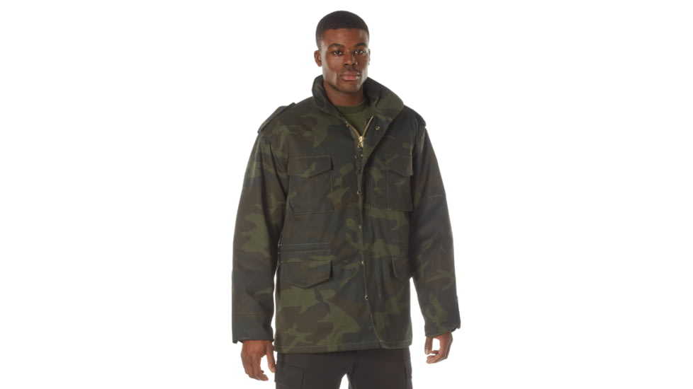 Rothco M-65 Camo Field Jacket, 3XL, Camo, 12087-MidnightWoodlandCamo-3XL