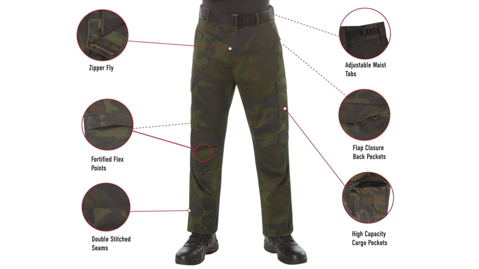 Rothco Midnight Camo Tactical BDU Pants, S 27in-31in Waist, Midnight Black Camo, 12012-MidnightBlackCamo-S27-31Waist
