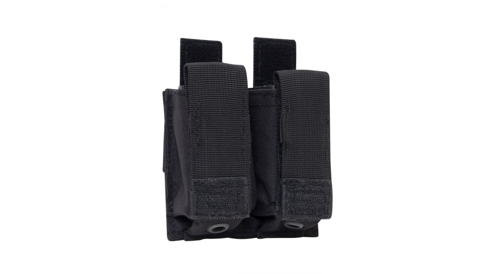 Rothco Molle Double Pistol Mag Pouch With Insert, Black, 51001-Black