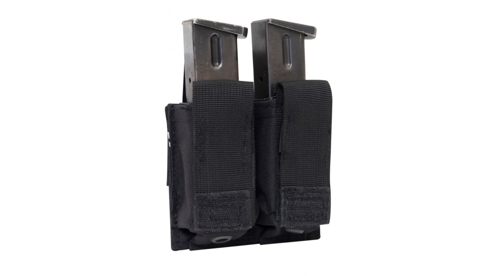 Rothco Molle Double Pistol Mag Pouch With Insert, Black, 51001-Black