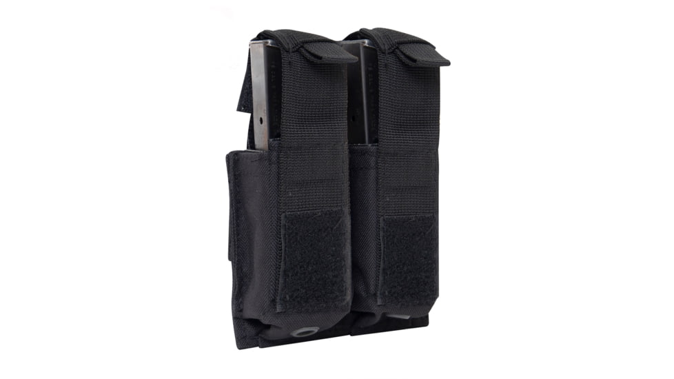 Rothco Molle Double Pistol Mag Pouch With Insert, Black, 51001-Black