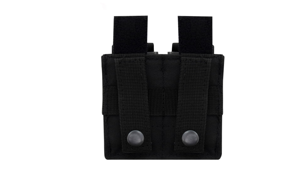 Rothco Molle Double Pistol Mag Pouch With Insert, Black, 51001-Black
